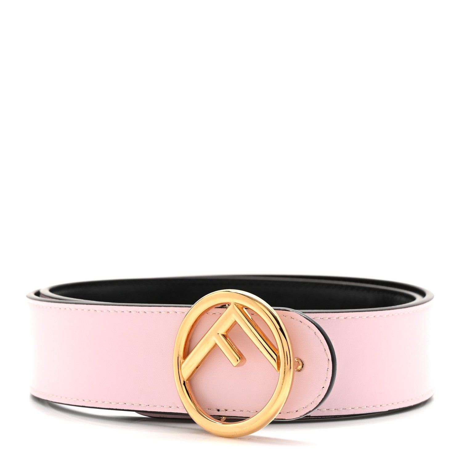Fendi Vitello Liberty F is Fendi Bi-Color Reversible Belt Black Peonia 2 of 6