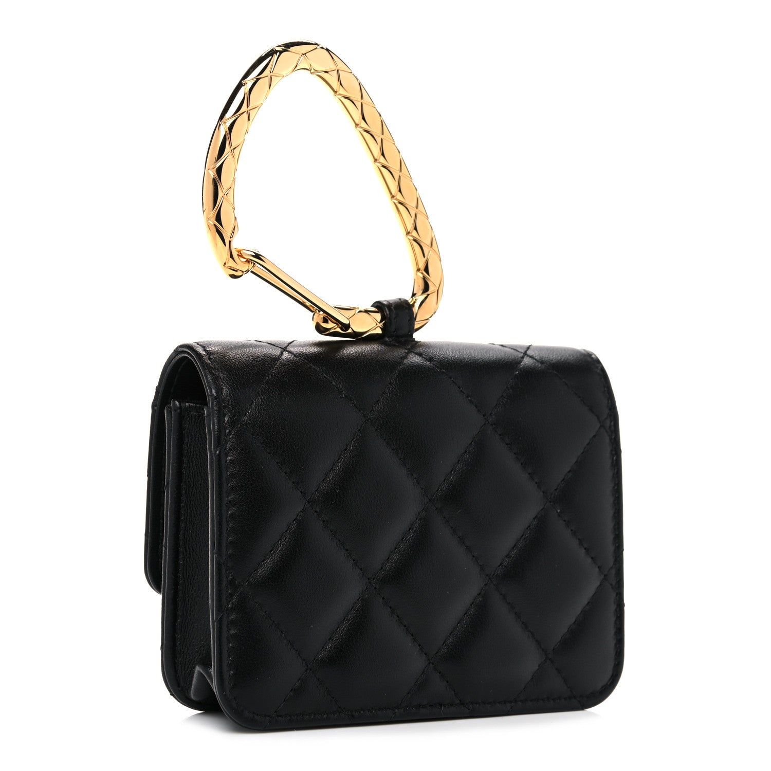 Chanel Lambskin Quilted CC Hook Card Holder Black 3 of 11