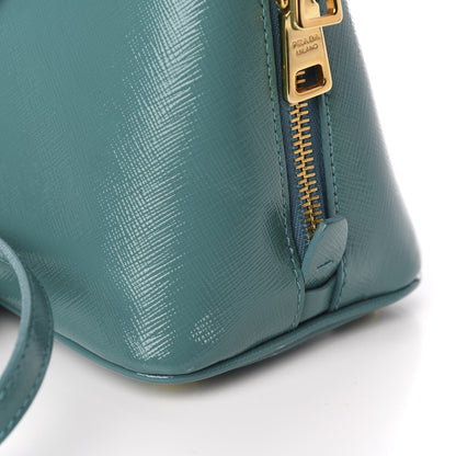 Prada Saffiano Vernice Small Promenade Tote Turchese 14 of 16