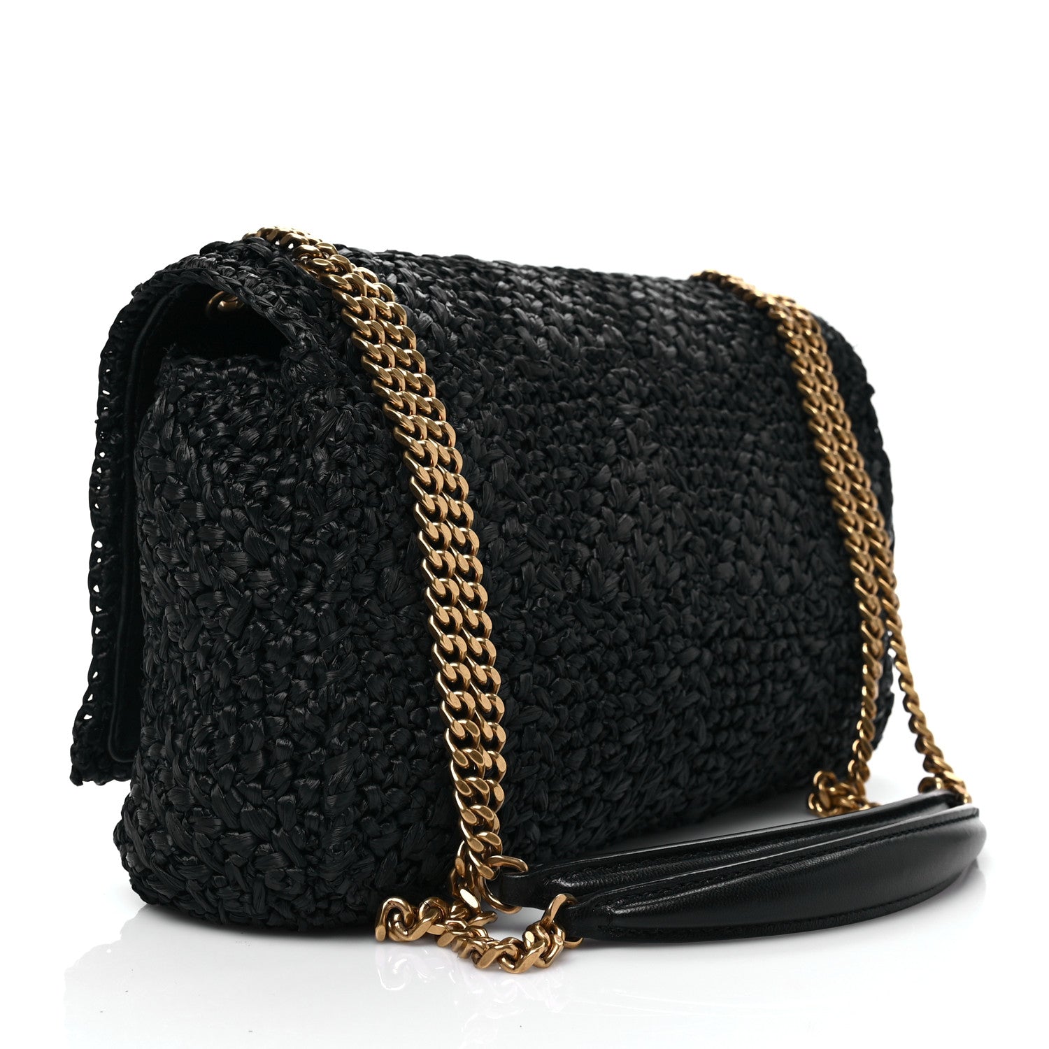Saint Laurent Raffia Monogram Medium Jamie Black 3 of 7