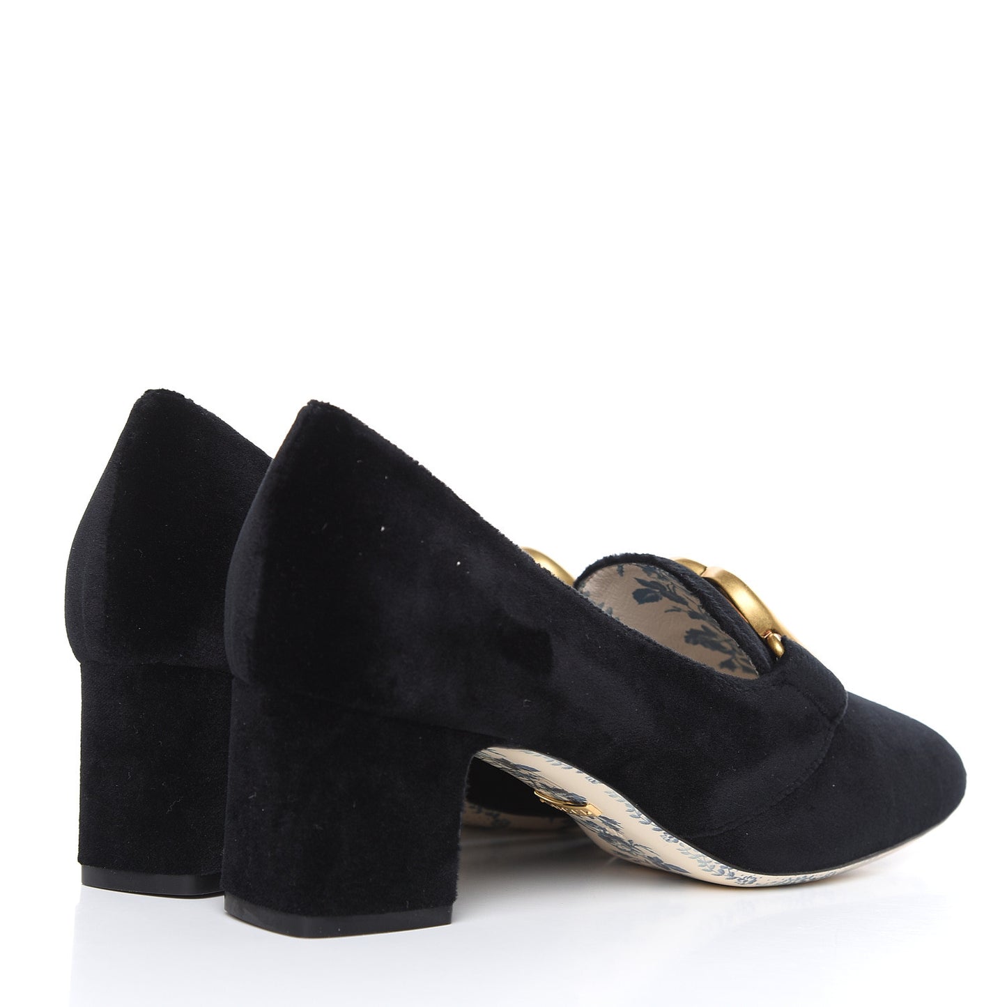 Softy Velvet GG Victoire 55mm Loafer Pumps 37.5 Black