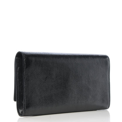 Saint Laurent Textured Patent Monogram Small Belle De Jour Clutch Black 3 of 7