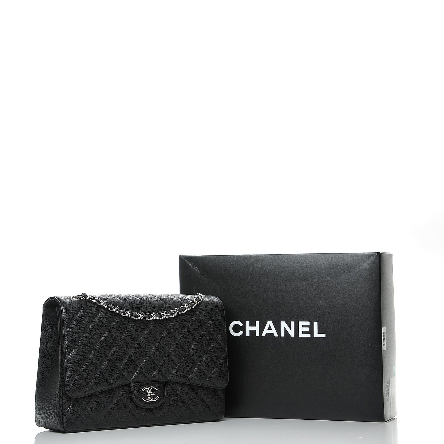 Caviar Quilted Maxi Single Flap Black