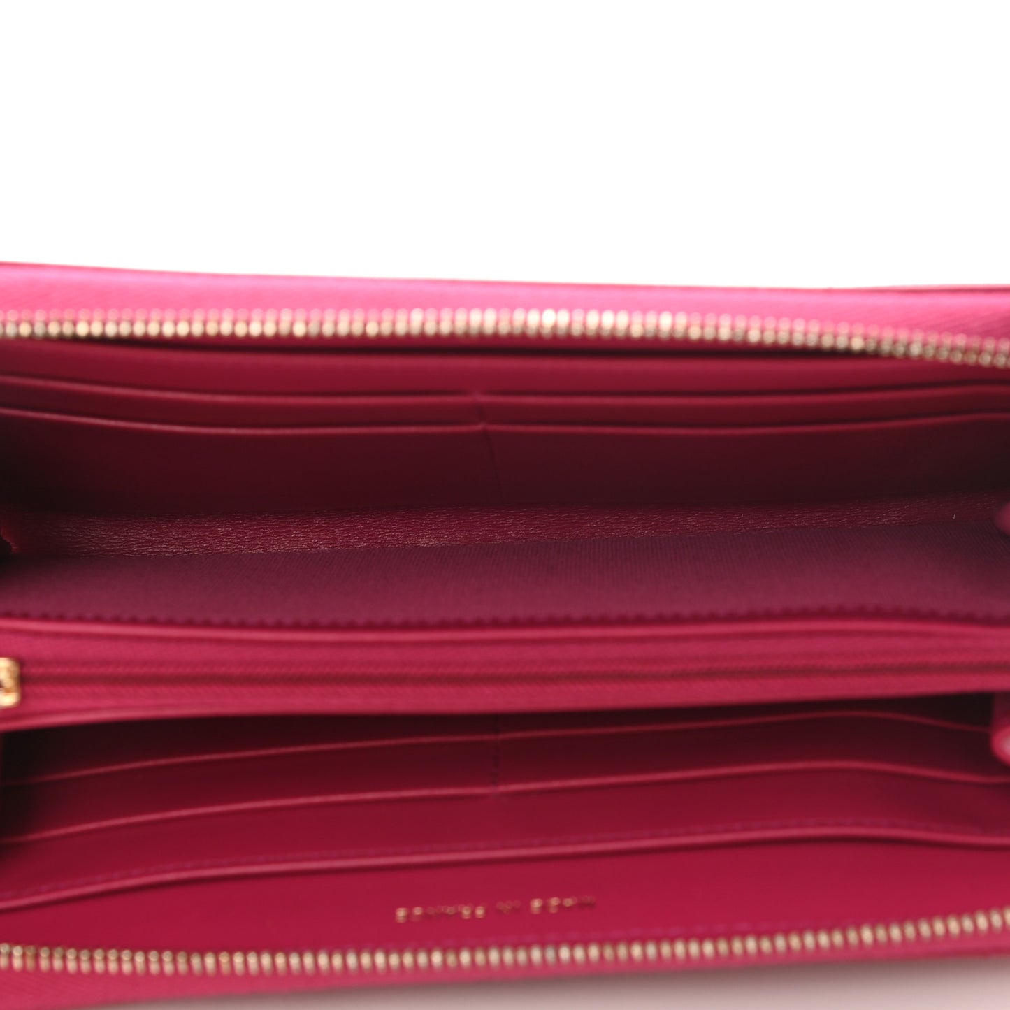 Caviar Quilted Large Gusset Zip Around Wallet Fuchsia