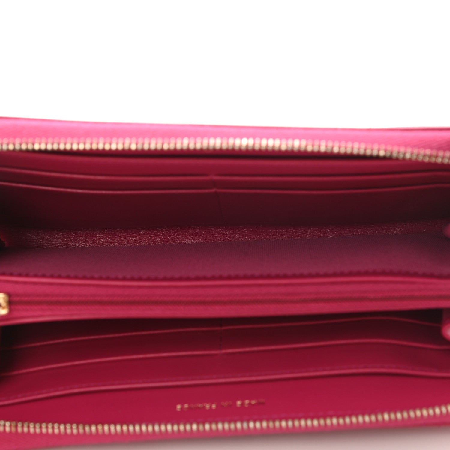 Chanel Caviar Quilted Large Gusset Zip Around Wallet Fuchsia 4 of 9
