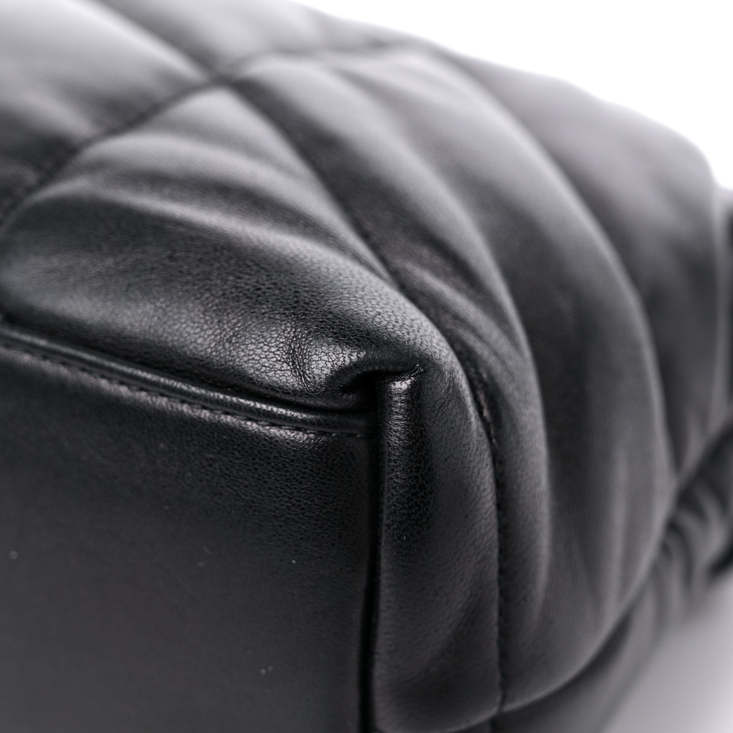 Saint Laurent Lambskin Quilted Small Loulou Puffer Monogram Chain Satchel Black 11 of 12