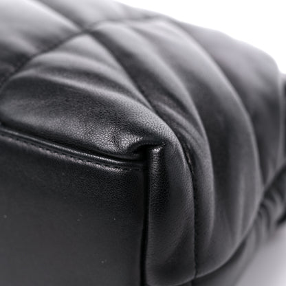 Saint Laurent Lambskin Quilted Small Loulou Puffer Monogram Chain Satchel Black 11 of 12