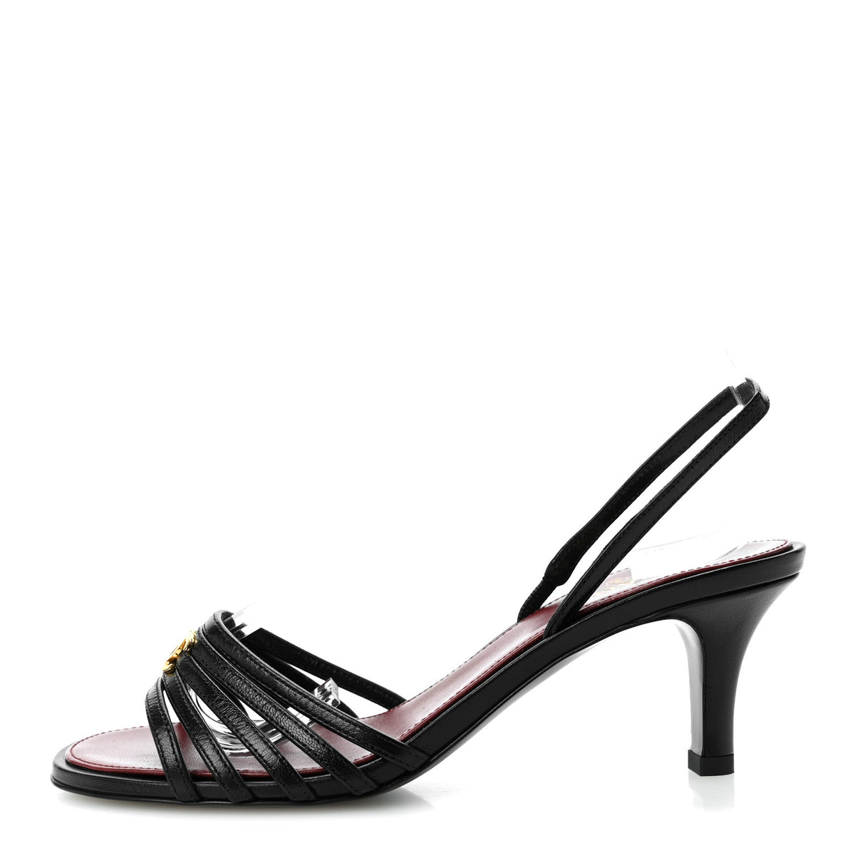 Goatskin CC Sandals 36.5 Black