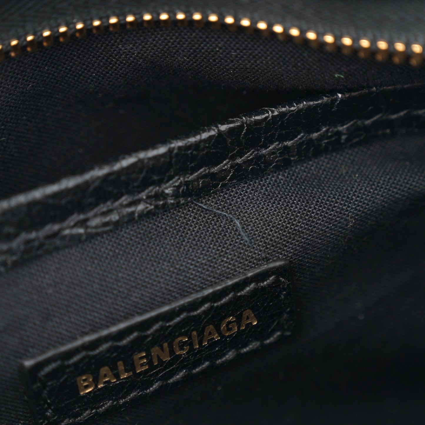 Agneau Classic Gold Hardware Nano City Black