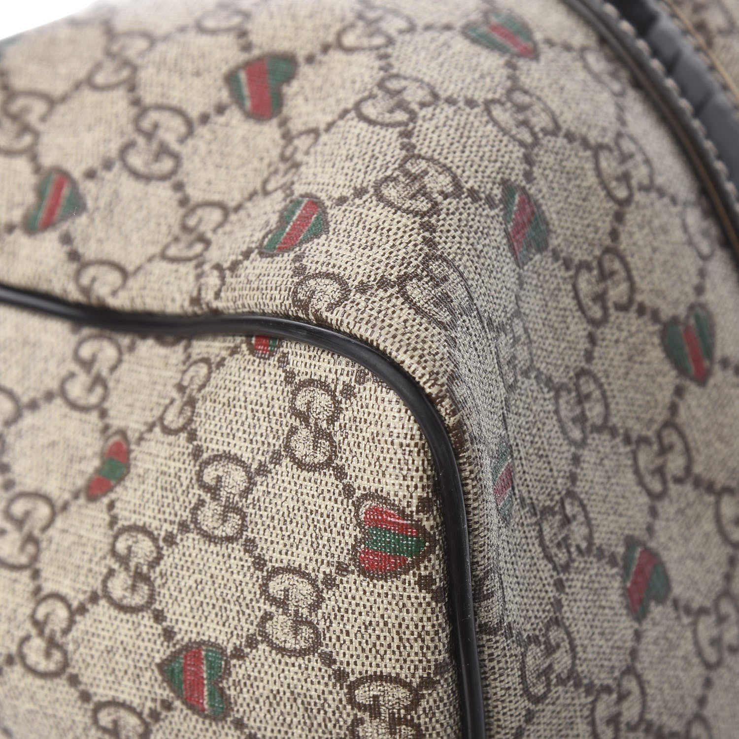 Gucci GG Plus Monogram Hearts Medium Joy Boston Dark Brown 11 of 14