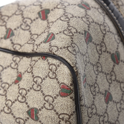 Gucci GG Plus Monogram Hearts Medium Joy Boston Dark Brown 11 of 14