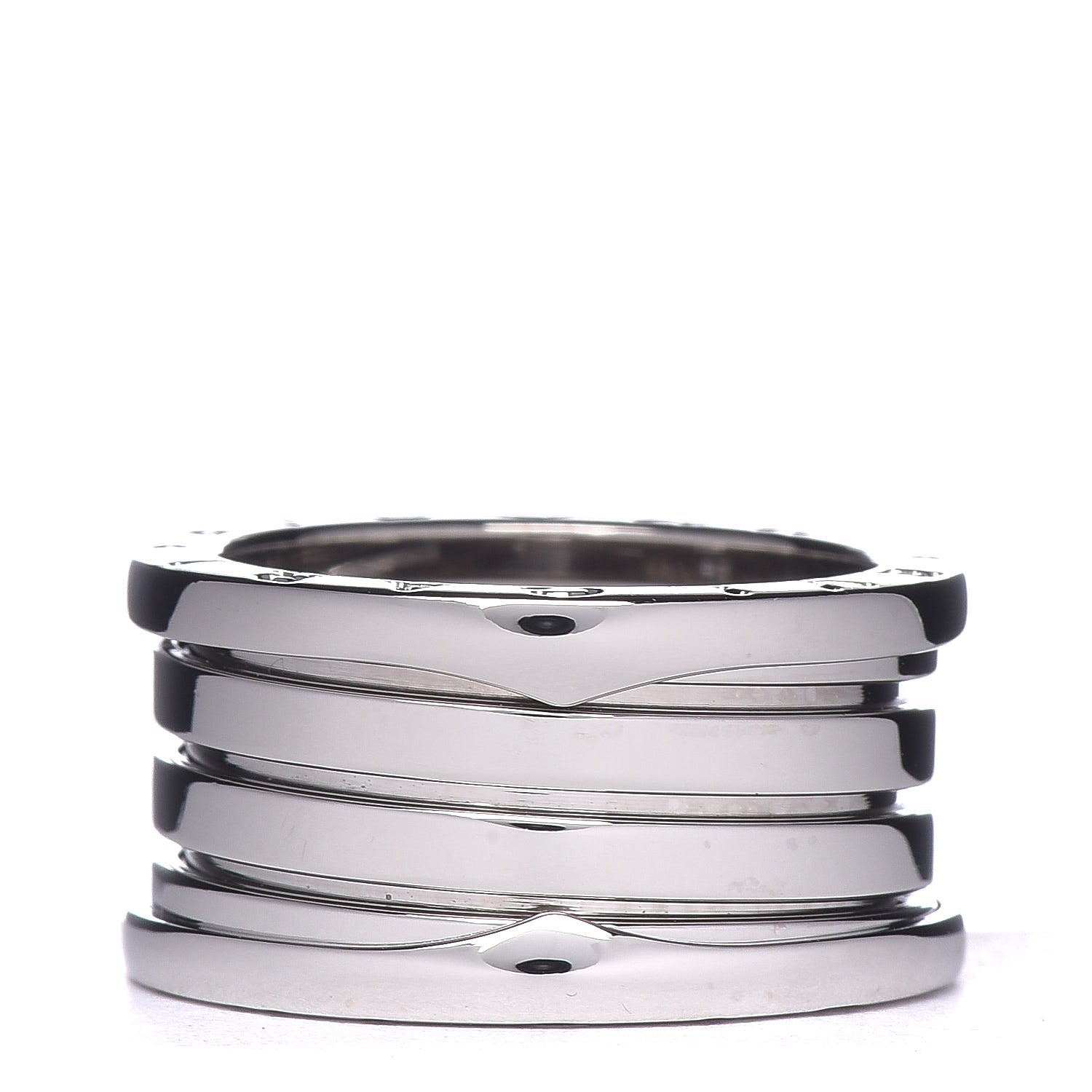 Bulgari 18K White Gold B.Zero1 Four-Band Ring 54 6.75 1 of 5
