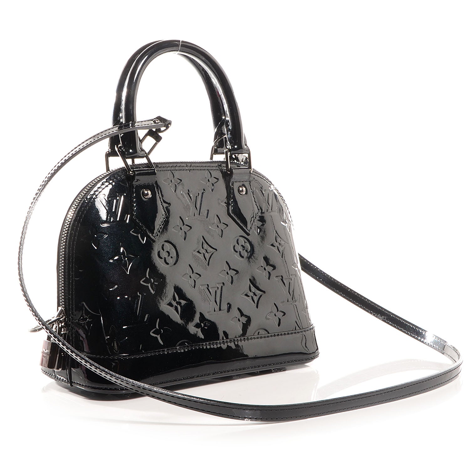 Louis Vuitton Vernis Alma BB Noir Magnetique 3 of 8