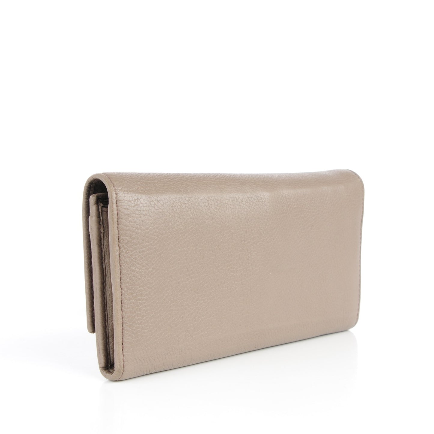 Pebbled Calfskin Soho Continental Wallet Taupe