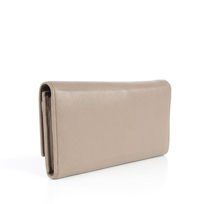 Gucci Pebbled Calfskin Soho Continental Wallet Taupe 3 of 8