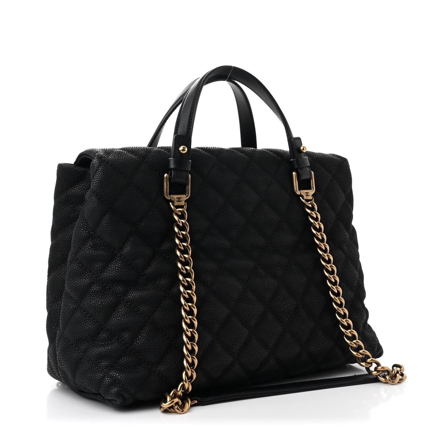Chanel Iridescent Caviar Chic Quilt Tote Black 3 of 11