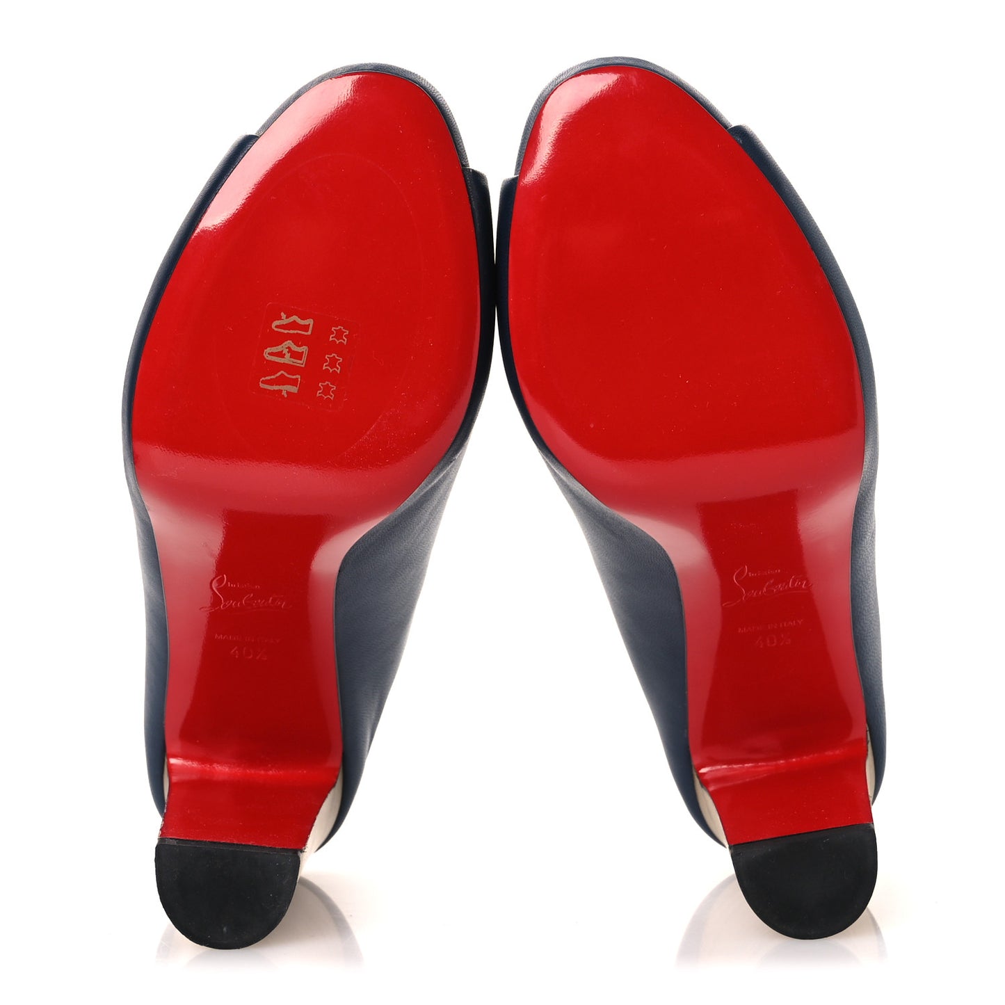 Nappa Corinthe 100 Peep Toe Mule 40.5 40.5 Version Denim