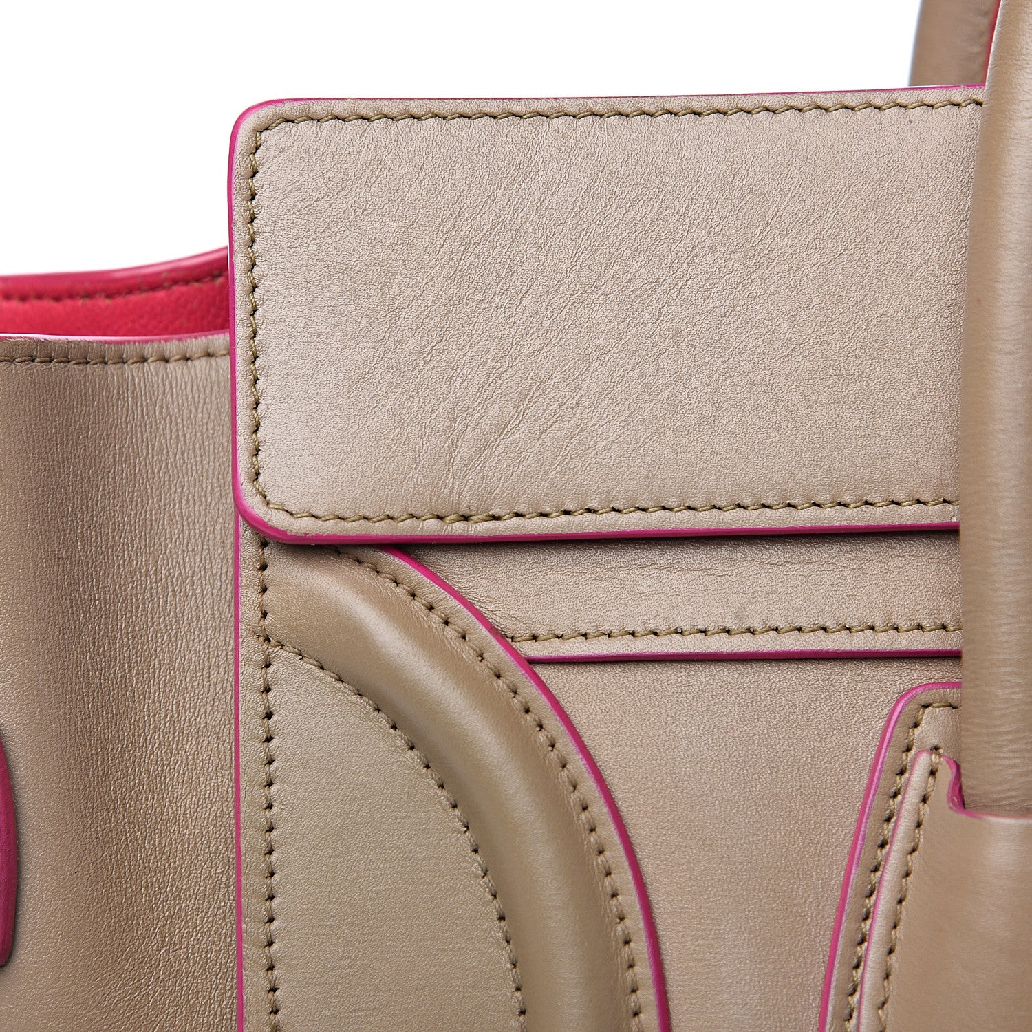 Celine Palmelato Calfskin Micro Luggage Beige 13 of 14