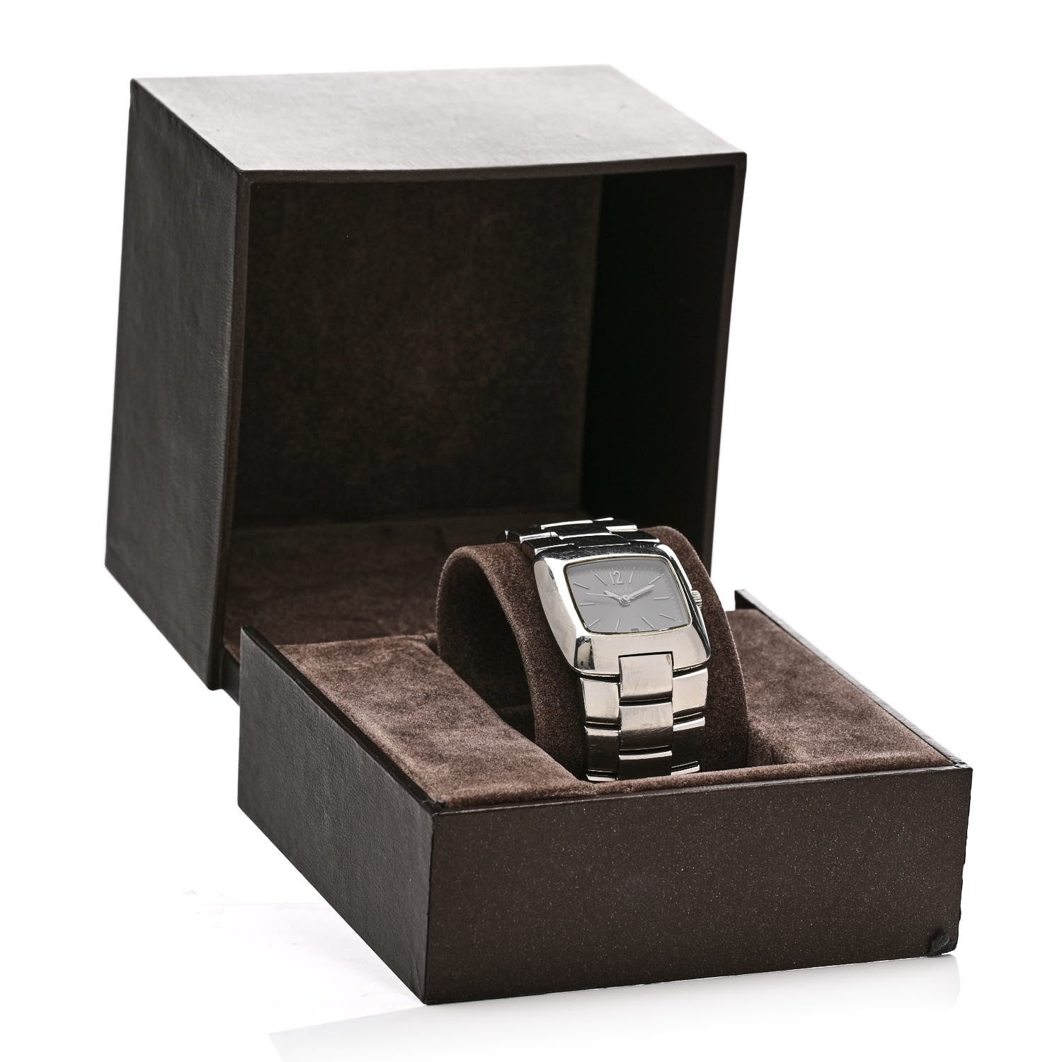 Gucci Stainless Steel 28mm 8500L Square Quartz Watch Grey 5 of 5