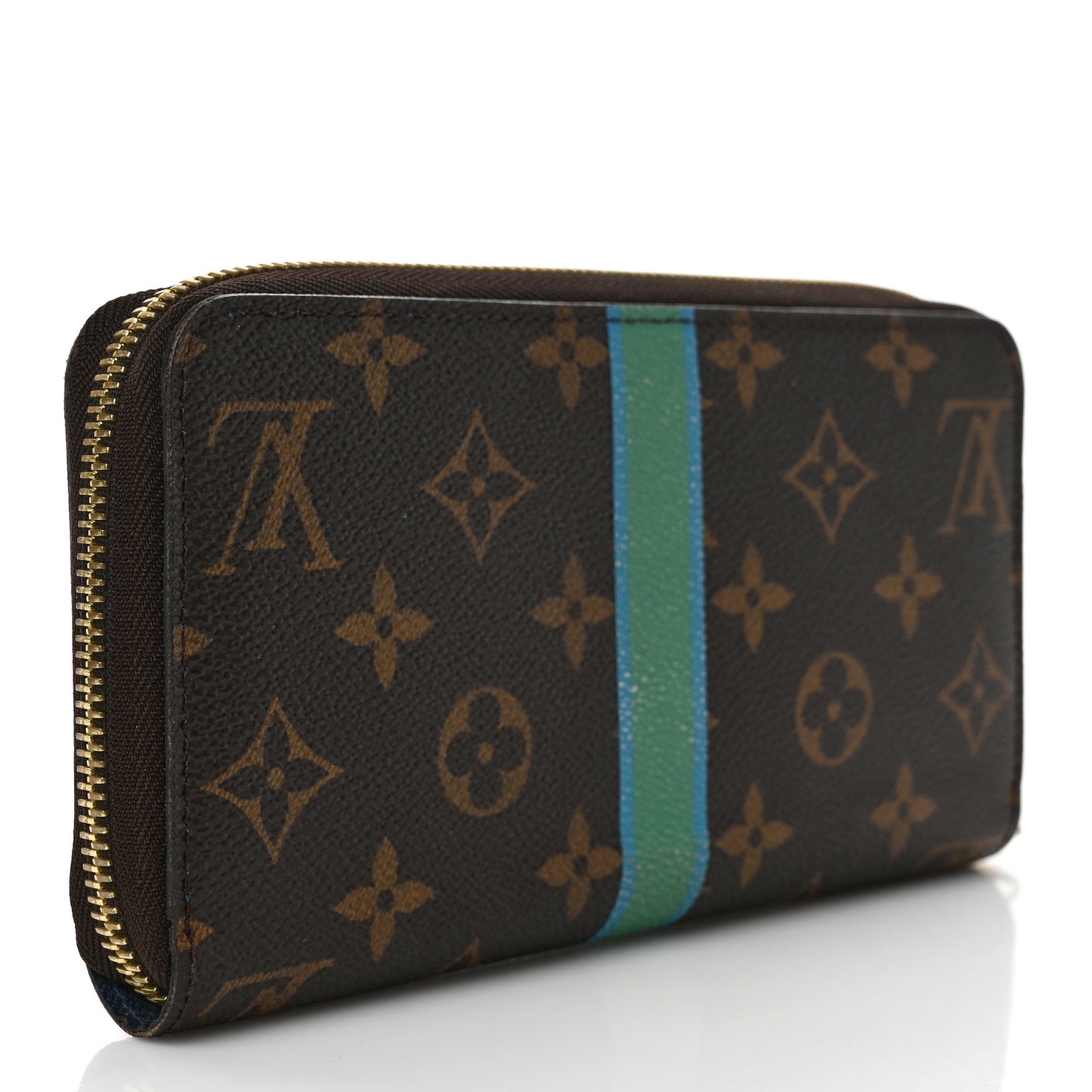 Monogram My LV Heritage Zippy Organizer Wallet Bleu Marine Bleu Vert