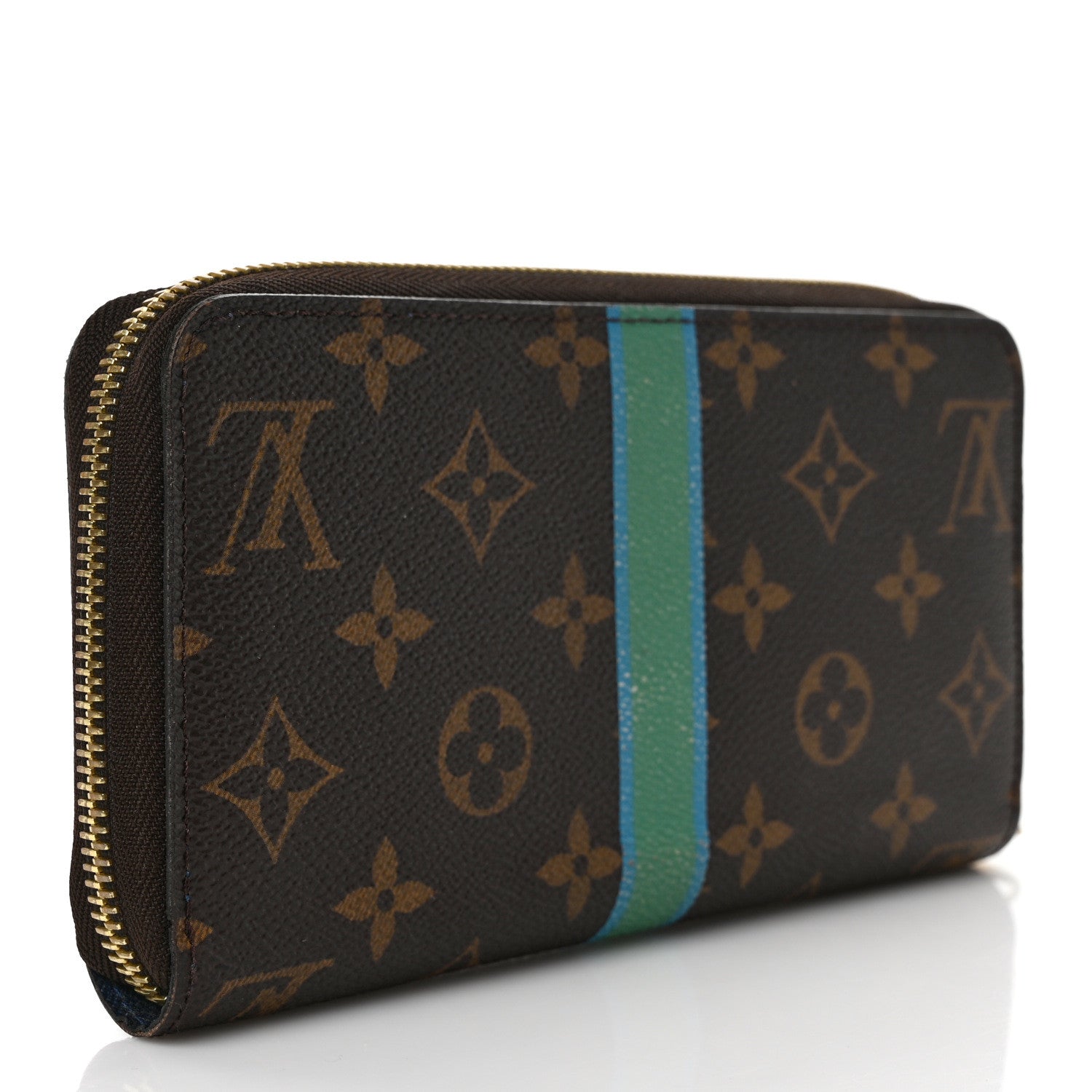 Louis Vuitton Monogram My LV Heritage Zippy Organizer Wallet Bleu Marine Bleu Vert 3 of 6