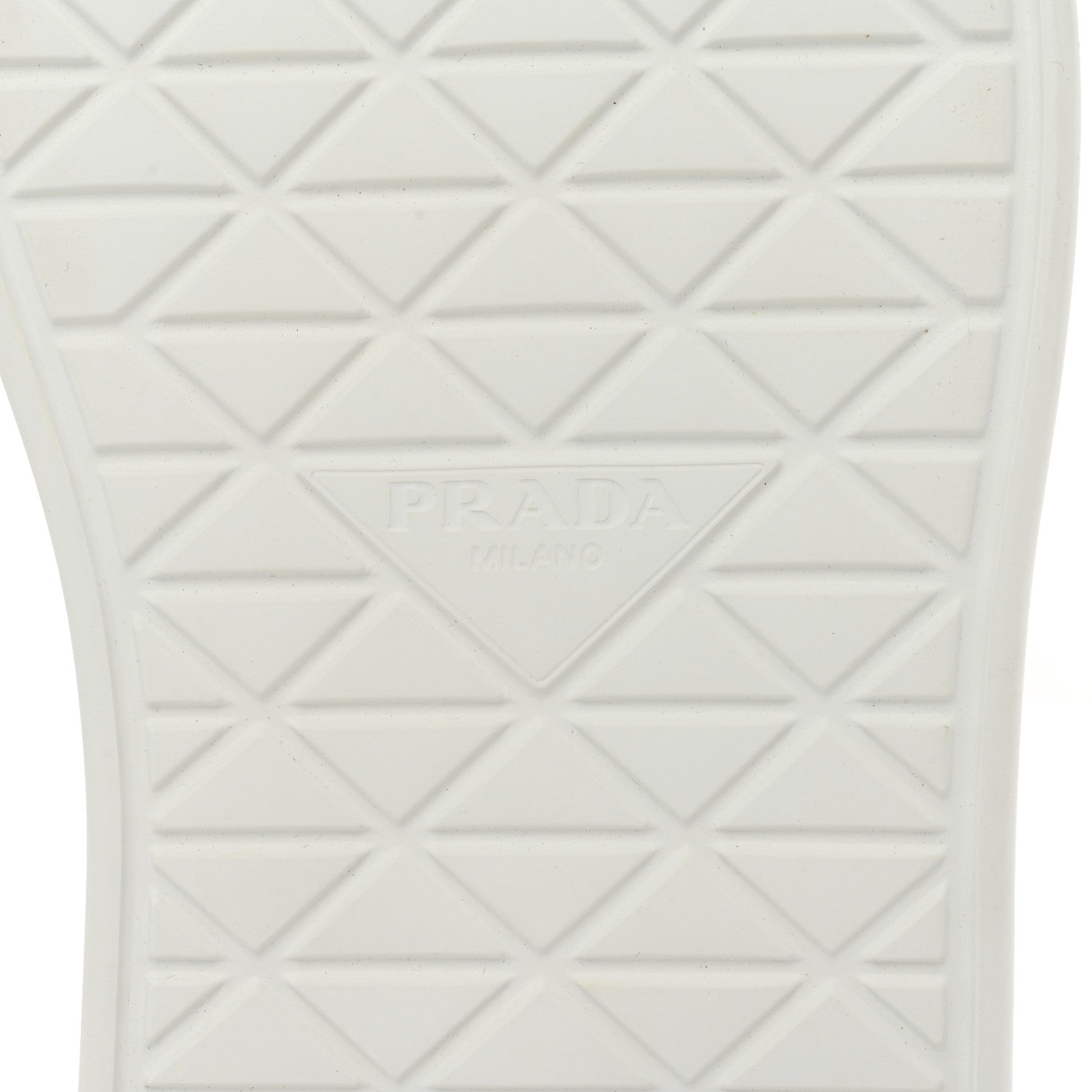 Prada Re-Nylon Spazzolato Rubber Triangle Logo Macro Quilted Mens 35mm Platform Sneakers 6 White 6 of 16
