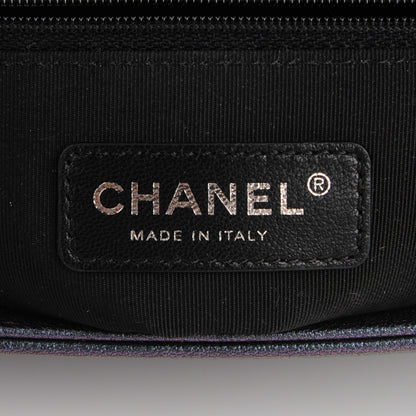 Chanel Iridescent Goatskin Quilted New Medium Boy Flap Purple 7 of 9