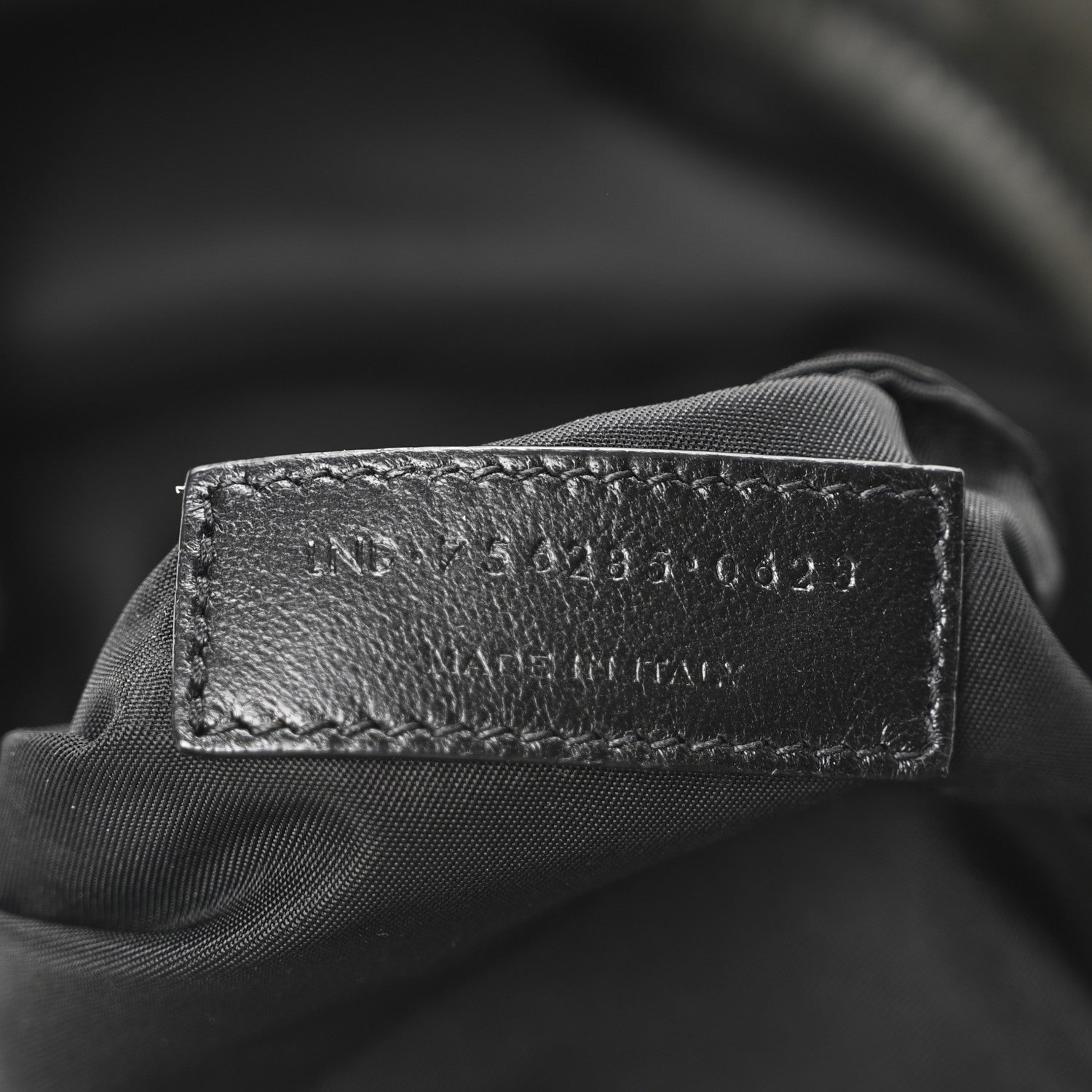 Saint Laurent Calfskin Logo Debossed Backpack Black 6 of 9