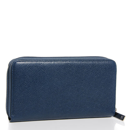 Chanel Caviar CC Timeless Large Zip Around Wallet Dark Blue 3 of 8
