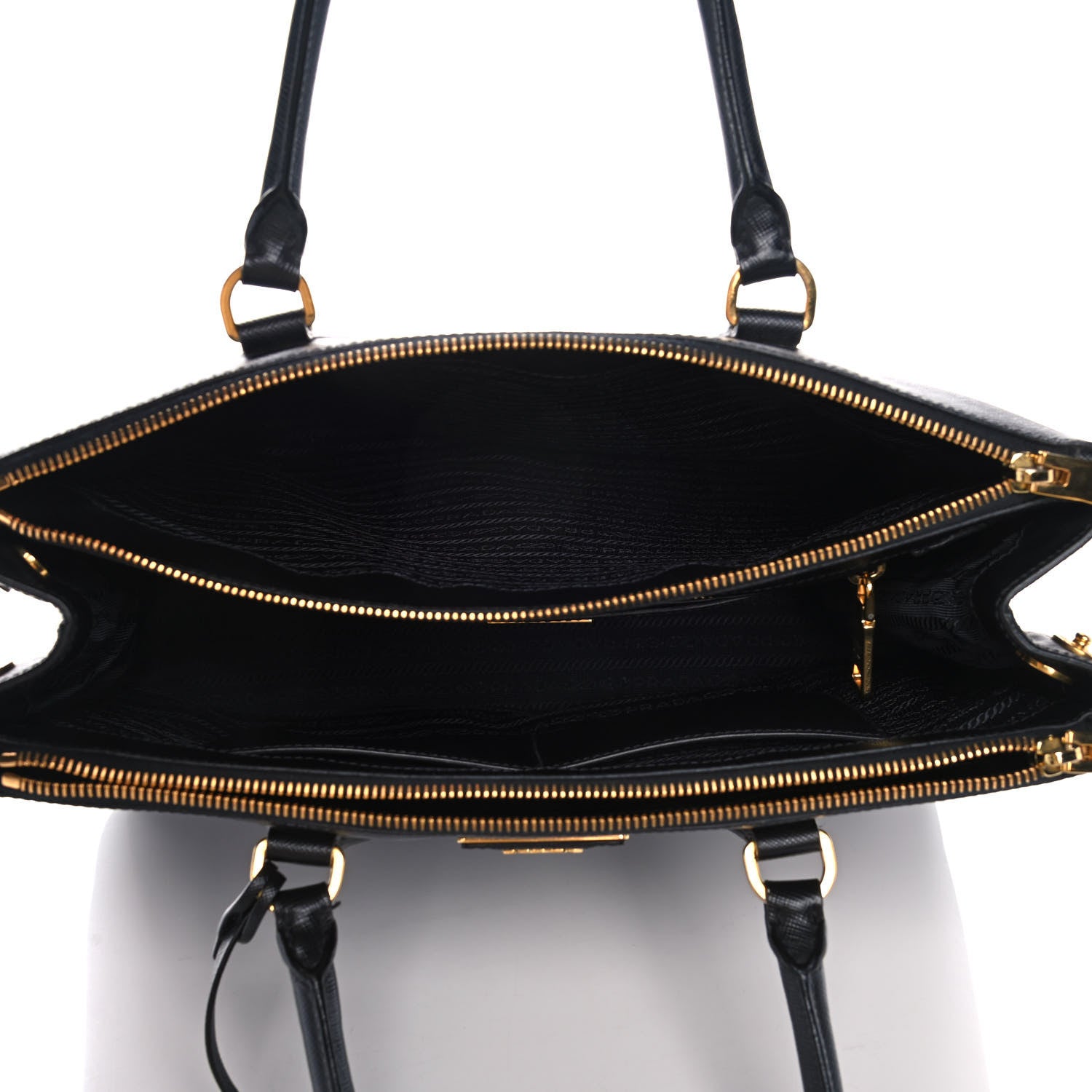 Prada Saffiano Medium Galleria Double Zip Tote Black 5 of 11
