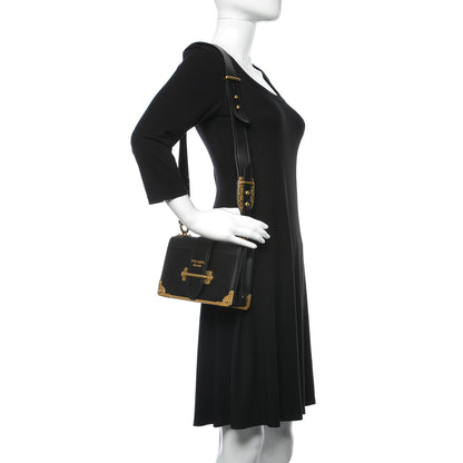 Prada City Calf Saffiano Cahier Bag Black 2 of 8