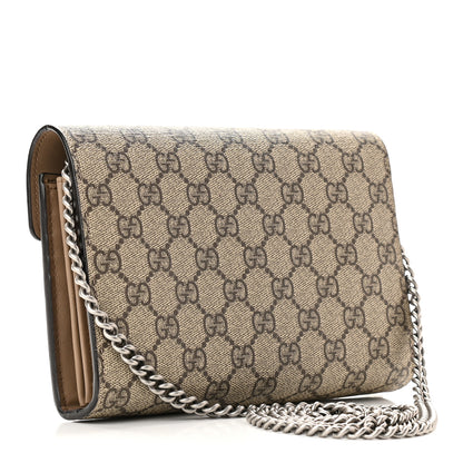 Gucci GG Supreme Monogram Mini Dionysus Chain Wallet Beige Taupe 3 of 10