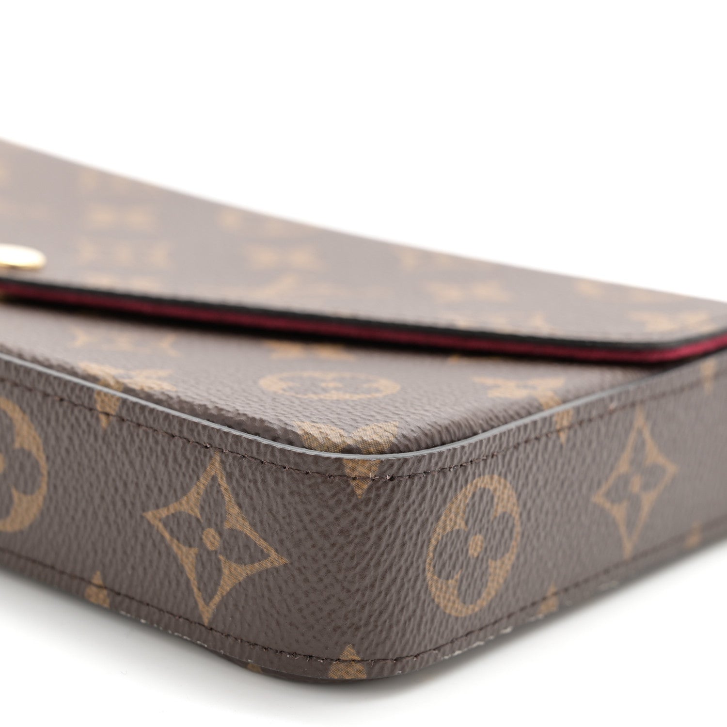 Louis Vuitton Monogram Pochette Felicie Chain Wallet Fuchsia 10 of 10