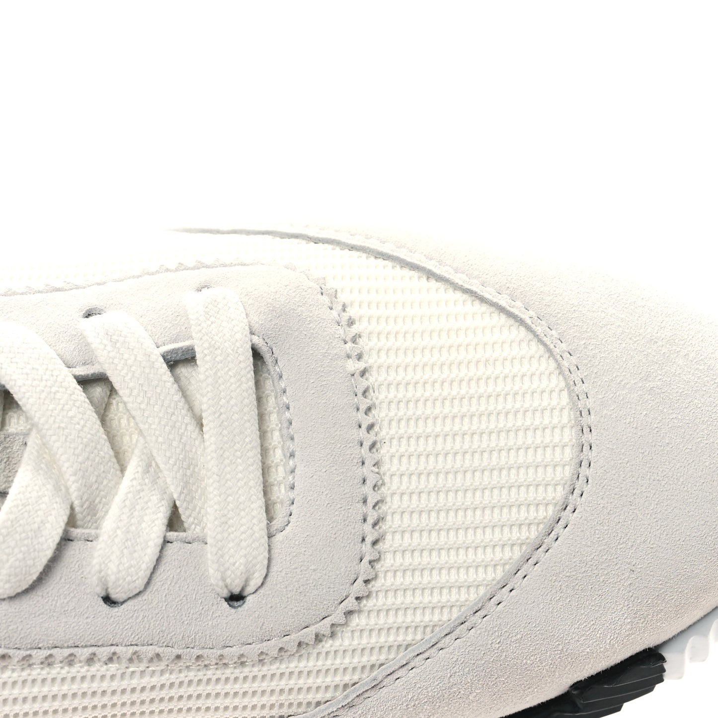 Technical Mesh Suede Goatskin Bouncing Sneakers 40 Black