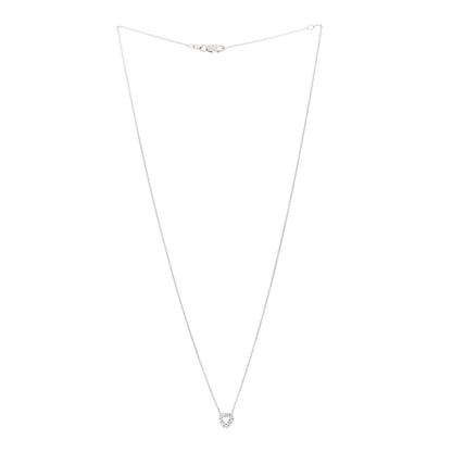 Roberto Coin 18K White Gold Diamond Tiny Treasures Heart Pendant Necklace 3 of 4