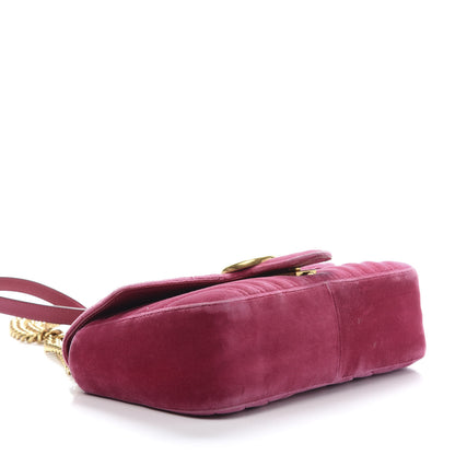 Gucci Velvet Matelasse Small GG Marmont Shoulder Bag Light Raspberry Rose 4 of 14