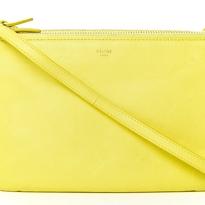 Celine Lambskin Small Trio Crossbody Bag Fluo Yellow 9 of 15