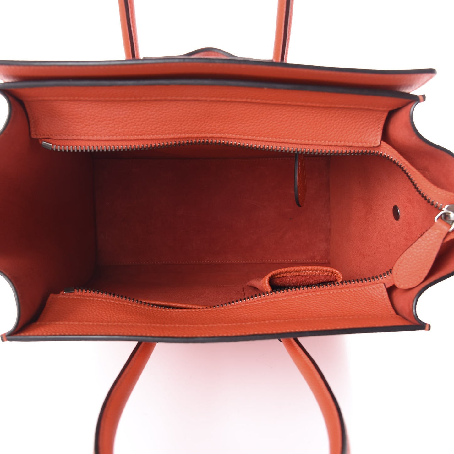 Drummed Calfskin Micro Luggage Vermillion