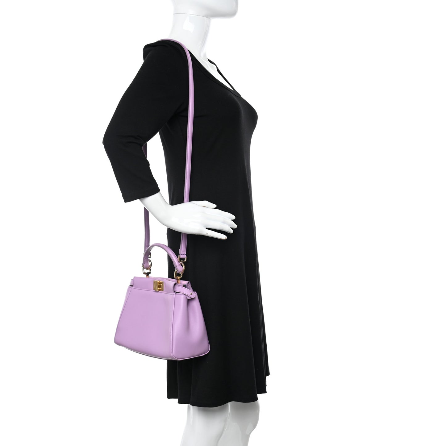 Nappa Stacked Bar Mini Peekaboo Iconic Satchel Violetta