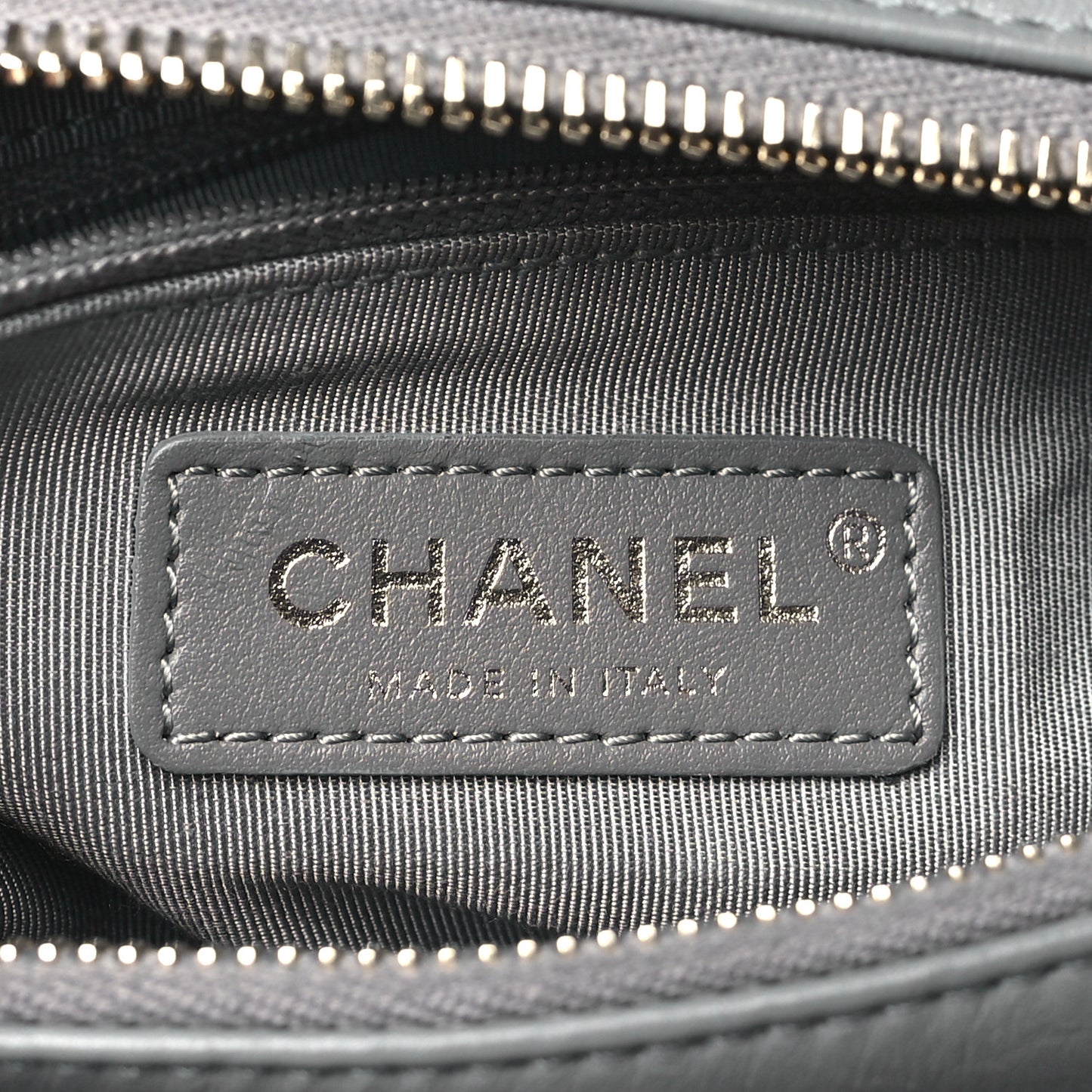 Aged Calfskin Chevron Quilted Small Gabrielle Hobo Grey