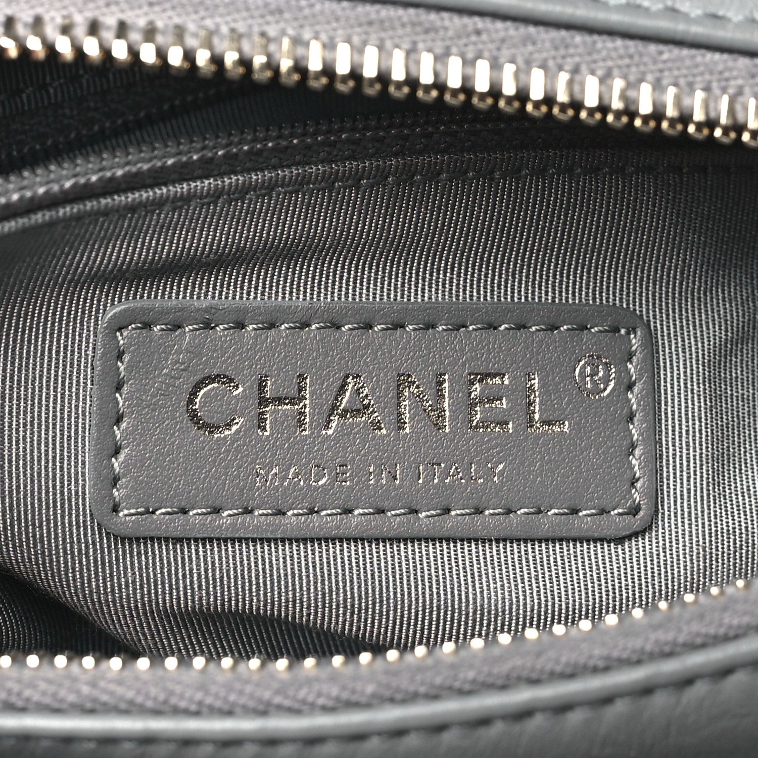 Chanel Aged Calfskin Chevron Quilted Small Gabrielle Hobo Grey 6 of 10
