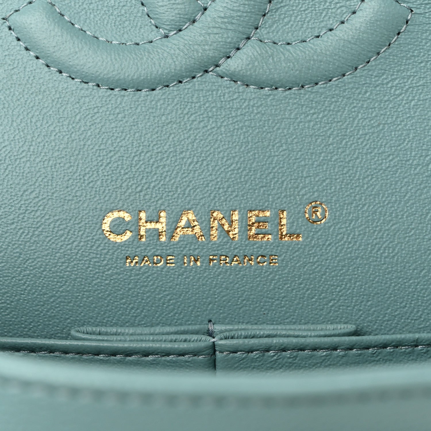 Chanel Caviar Quilted Medium Double Flap Light Blue 6 of 10