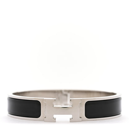 Hermes Enamel Narrow Clic Clac H Bracelet PM Black 1 of 6