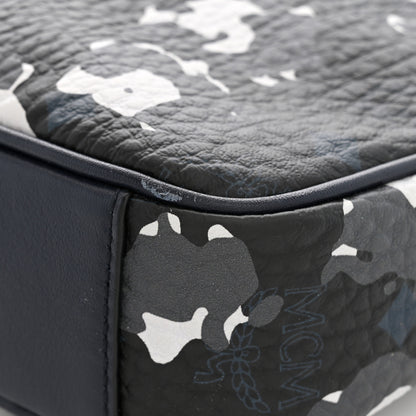MCM Visetos Camouflage Crossbody Bag Black Blue 10 of 10