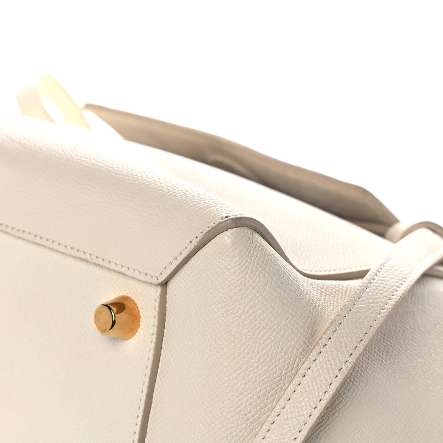 Grained Calfskin Mini Belt Bag White