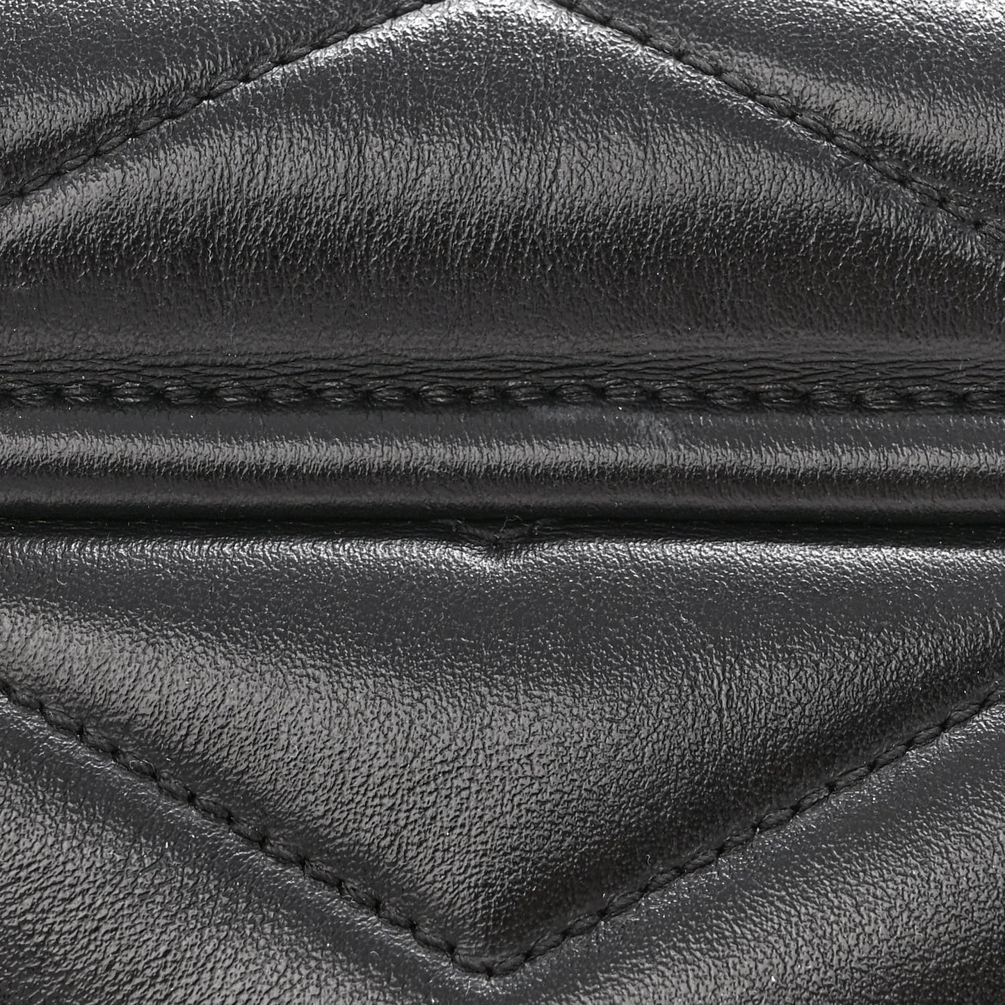Calfskin Y Quilted Monogram Medium Loulou Chain Satchel Black
