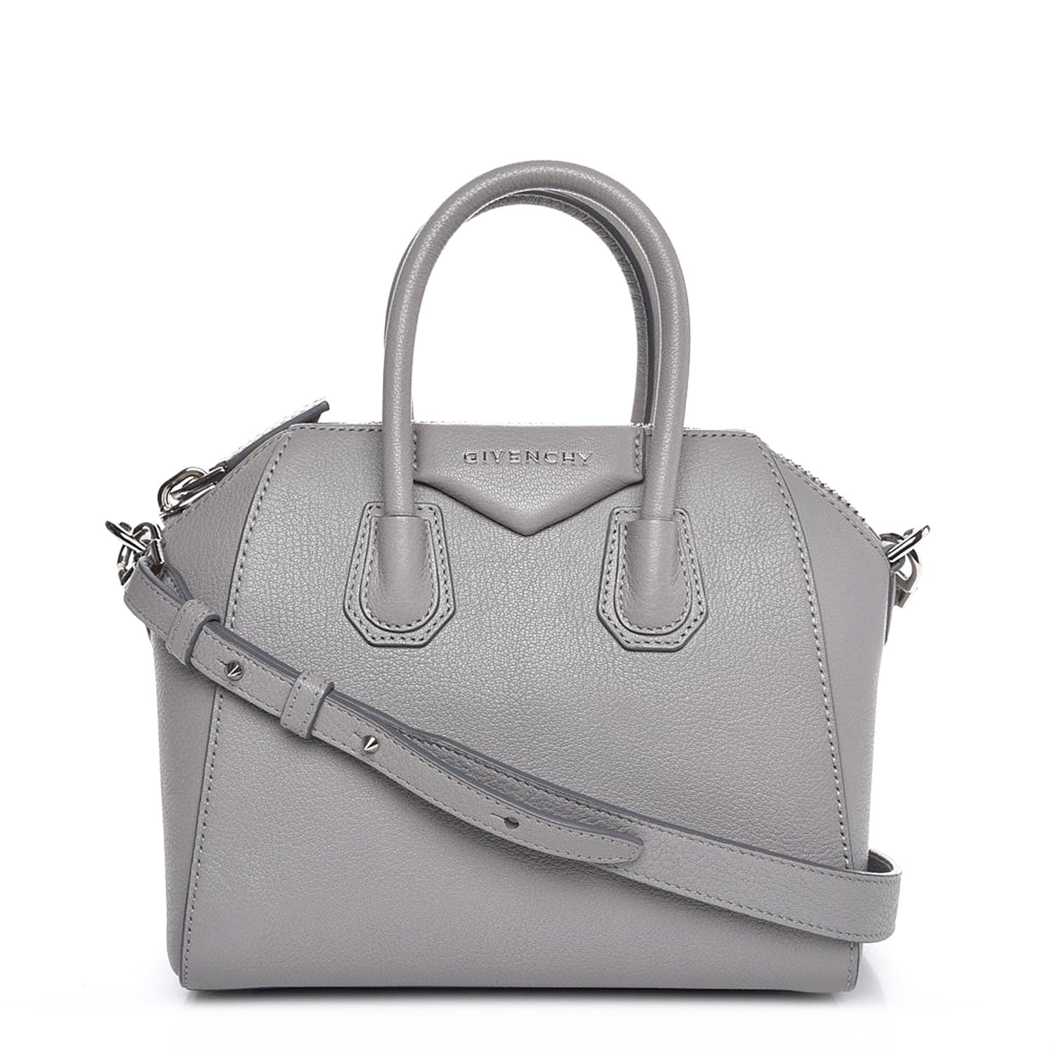 Givenchy Sugar Goatskin Mini Antigona Pearl Grey 1 of 8