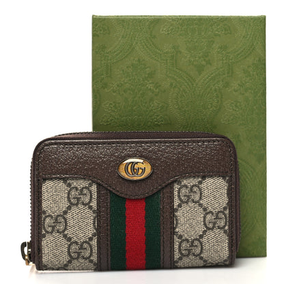 Gucci GG Supreme Web Ophidia Zip Around Card Case Brown 8 of 8