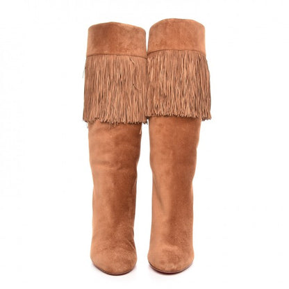 Christian Louboutin Veau Velours Majung 85 Boots 37 Ecureuil 2 of 9