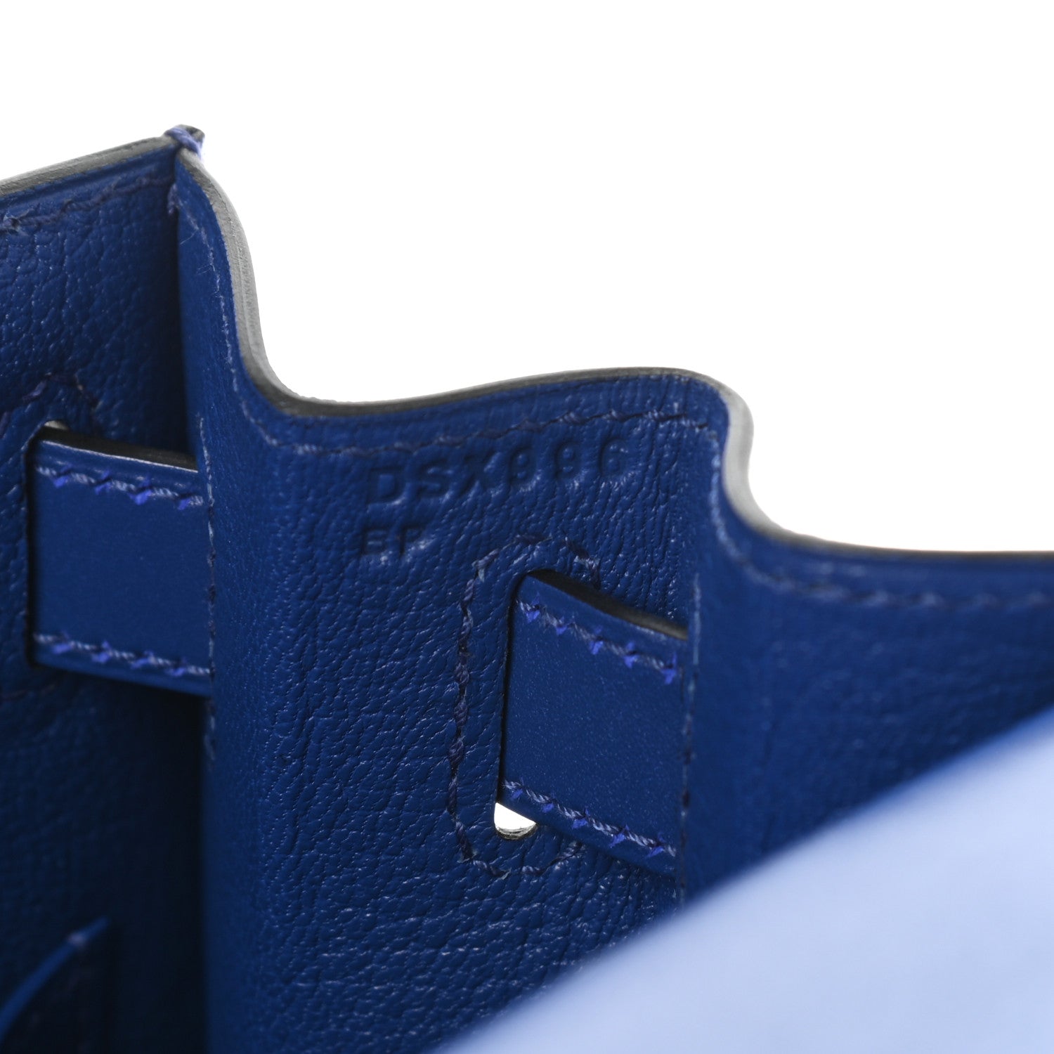 Hermes Tadelakt Kelly Sellier 28 Bleu Electrique 7 of 10